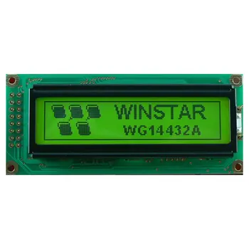 WG14432A 144*32 144x32 ЖК-дисплей Модуль дисплея LCM 5V Желто-Зеленый ЖК-дисплей ST7920 SPI Драйвер последовательного порта WG14432A5 Оригинальный Дисплей