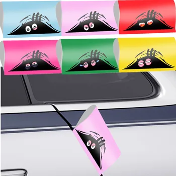 Наклейки с наклейками серии 3D Car Peeking Eyes, наклейки на дверь автомобиля, Багажник, Креативная наклейка с биркой, аксессуары для внешнего оформления