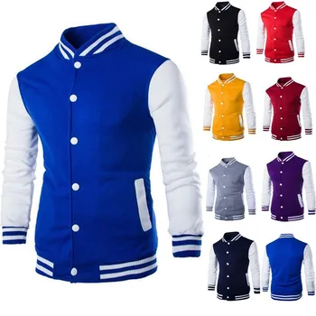 Толстовки Для мужчин / мальчиков, бейсбольная куртка, мужской модный дизайн, Винно-красная мужская Приталенная куртка для студенческой команды, Мужская толстовка Harajuku