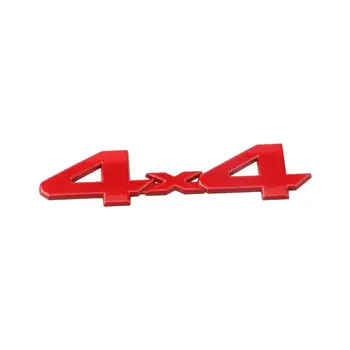 1шт Металлический 4x4 Глянцевый Красный значок Эмблема Багажника задней двери автомобиля для наклейки автомобильных аксессуаров Tundra 4Runner Tacoma