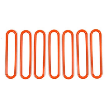 7ШТ Оранжевый капюшон, Украшение воздухозаборника, наклейка с отделкой для Wrangler JK 2007-2017