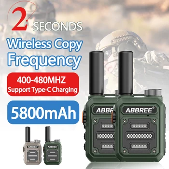 2шт ABBREE Mini Walkie Talkie Автоматическая Беспроводная Частота Копирования 400-480 МГц USB-Зарядка Дальнего Действия Для Двухсторонних Радиостанций BF-888S