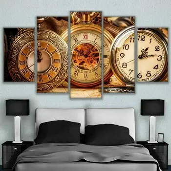 Старинные подвесные часы Плакат Отпечатки на холсте Картина Настенный художественный декор Картина HD печать Декор комнаты Картины Фотографии