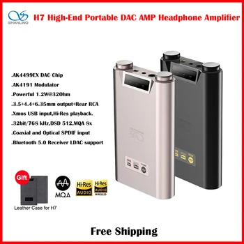 SHANLING H7 Hi-Res HIFI Портативный MQA USB DAC AK4191EQ AK4499EX Усилитель для наушников DAP Bluetooth 5,0 LDAC 3.5/4.4/6.35 ММ RCA