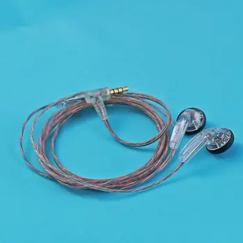 Разъем 3,5 мм Прозрачные плоские наушники с микрофоном DIY MX500 Плоские наушники с микрофоном