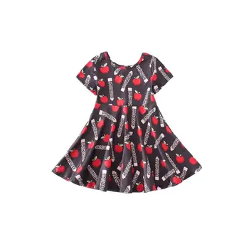 Летнее платье-цыпленок для маленьких девочек, бутик одежды из молочного шелка длиной до колен, летняя детская одежда для маленьких девочек