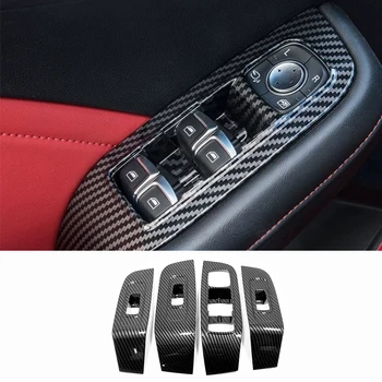 Для MG 6 MG6 2020 2021 ABS Углеродное волокно Дверное оконное стекло Переключатель управления подъемом Отделка панели управления аксессуарами интерьера автомобиля Стиль