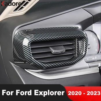 Для Ford Explorer 2020 2021 2022 2023 Углепластиковый автомобильный боковой кондиционер, Вентиляционное Отверстие, Отделка крышки, Аксессуары для формования интерьера