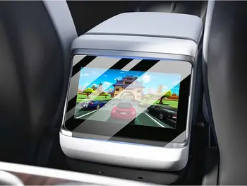 Защитная пленка для сенсорного экрана с климат-контролем сзади из закаленного стекла для Tesla Model S Model X 2022 2023 8-дюймовая HD-защитная пленка для сенсорного экрана