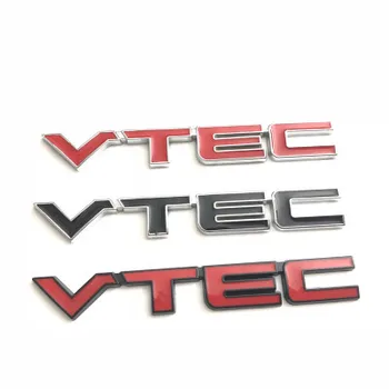 5X Красный VTEC Металл Цинковый Сплав Стайлинг Автомобиля Установка Эмблемы Крыло/Хвост Значок Наклейка для Honda Civic Accord Odyssey Spirior