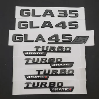3D ABS Черные Буквы Автомобиля Значок На Заднем Крыле Багажника Сбоку Эмблема Turbo 4MATIC Логотип Для Mercedes GLA GLA35 X156 GLA45 AMG Аксессуары