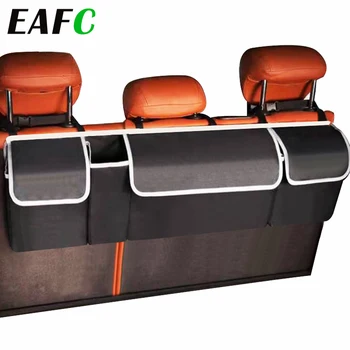 EAFC Auto Storage Organizer Сумка для багажника автомобиля, универсальная сумка для хранения на заднем сиденье большой емкости, Оксфордский багажник, Сетчатый карман-держатель