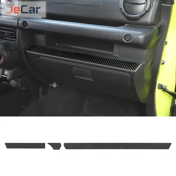 Защитная крышка центральной консоли автомобиля JeCar, декоративная накладка в полоску для Suzuki Jimny 2019 года выпуска, аксессуары для интерьера из мягкого углеродного волокна