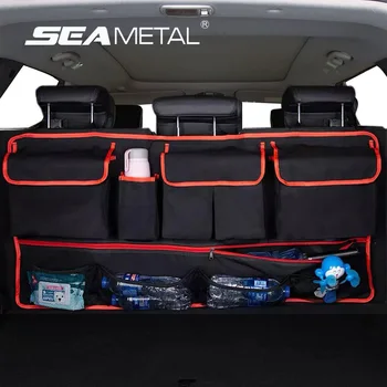 Многофункциональная сумка-органайзер для хранения в багажнике автомобиля на молнии Карман для подвешивания на заднем сиденье Дорожная сумка для уборки в багажнике автомобиля BMW