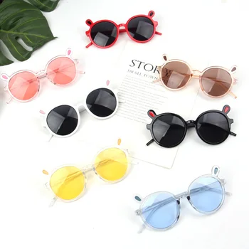 Детские очки с милыми заячьими ушками, солнцезащитные очки для мальчиков и девочек, детские солнцезащитные очки