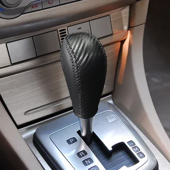 Крышка ручки переключения передач автомобиля для Ford Focus Mk2 2005-2014 Ford Mondeo Fusion Fiesta 2008-2012 Кожаная крышка ручки коробки передач