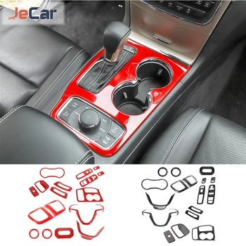 JeCar ABS Отделка интерьера автомобиля из углеродного волокна Защитный чехол Наклейки Аксессуары для Jeep Grand Cherokee 2016-2021