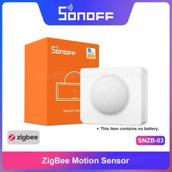 SONOFF SNZB-03 - Датчик движения ZigBee Удобное интеллектуальное устройство Для обнаружения срабатывания сигнализации движения Работает с ZBBridge через приложение eWeLink IFTTT