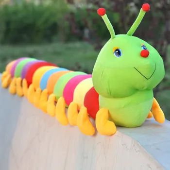 50 см Красочный длинный когнитивный Плюшевый червяк, мягкие игрушки-куклы, мягкая подушка-червяк, обучающий подарок для детей на День рождения