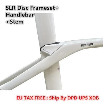 Белый с Логотипом Color Bar PROJECTONE SLR Disc Bike Carbon Road Frames T1000 Frameset Рулевой Стержень Поставляется DPD UPS XDB Для ЕС