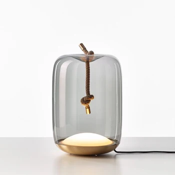 Креативная стеклянная настольная лампа для гостиной Художественная модель комнаты Простая современная прикроватная тумбочка для спальни Настольная лампа для кабинета настольная лампа