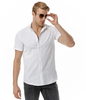 2023 НОВАЯ мужская рубашка с короткими рукавами, Летняя Новая повседневная модная хлопчатобумажная рубашка