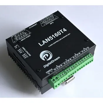 Mach3 LAN5160T4 4-Осевая Плата Управления Ethernet Интерфейс 2 в 1 Контроллер Движения с ЧПУ и Драйвер для Гравировального Станка