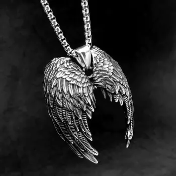 Хорошая деталь, ожерелье с подвеской в виде крыльев Ангела, цепочка из нержавеющей стали, ожерелье для мужчин, Женская мода, ювелирные изделия в стиле панк, хип-хоп, подарки