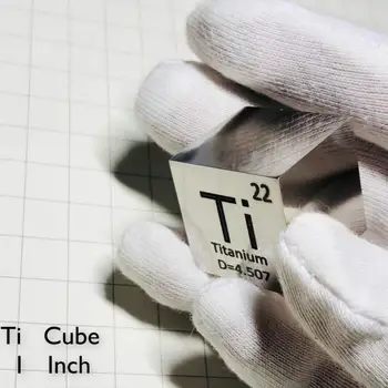 Поставка титанового (Ti) металлического 1-дюймового куба Ti плотностью 25,4x25,4x25,4 мм для сбора элементов