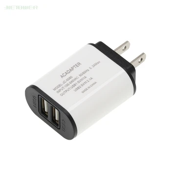 100шт Вилка 5V 2A EU US 2 порта USB 2USB USB Зарядное устройство Настенный адаптер питания мобильного телефона Микрозарядка данных для iPhone iPad Samsung