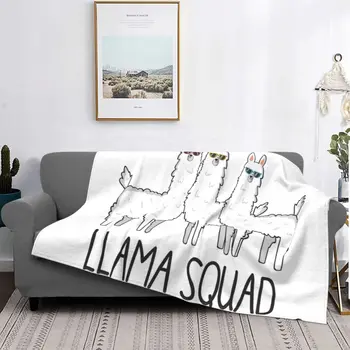 Забавная Милая футболка с ламой, одеяла из альпаки отряда Лам, Флисовое Летнее теплое одеяло с животными для кровати, уличное Покрывало для кровати