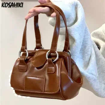 Роскошный дизайн, элегантная эстетичная сумка через плечо Y2k, Новые простые повседневные однотонные женские сумки, офисные женские универсальные сумки через плечо