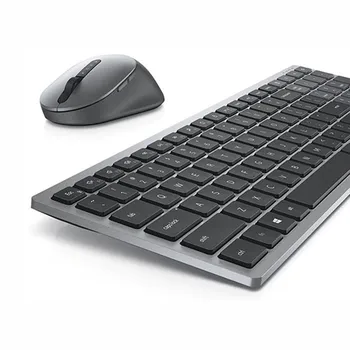 Комбинированная клавиатура и мышь Dell KM7120W с несколькими устройствами беспроводной связи + Bluetooth RF QWERTY Серый