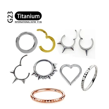 Титановые серьги-кольца G23 в носу, круглые подвески Для простого подарка, обруч для козелковой перегородки, пирсинг губ, ушных раковин, пирсинг хряща для женщин