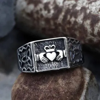 Новое ирландское кольцо с кельтским логотипом в виде сердца, ювелирные изделия из нержавеющей стали 316 для женщин, мужские ювелирные аксессуары Оптом