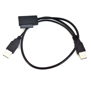 Конвертер кабелей SATA USB 2.0 в 6 + 7Pin Адаптер внешнего оптического привода для ноутбука CD DVD PC Line Transfer Оптический привод для ноутбука Lin
