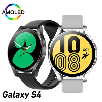 Смарт-часы S4 для Samsung Galaxy Huawei AMOLED экран Bluetooth Вызов Водонепроницаемые Мужские женские спортивные умные часы Частота сердечных сокращений SpO2