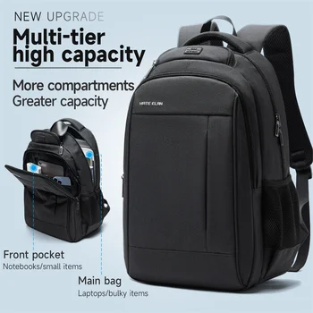 Оксфордский роскошный деловой рюкзак для мужчин, школьный 15,6-дюймовый рюкзак для ноутбука, дорожная сумка большой емкости, эстетичный дизайн рюкзака