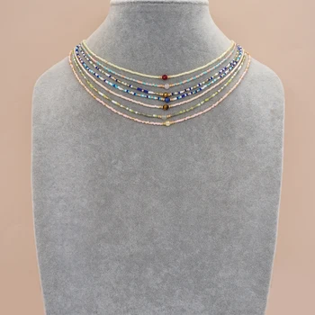 Go2Boho Ожерелье Из Натурального Камня Miyuki Seed Beads Ожерелье для Женщин из Нержавеющей Стали Омар Шейная Цепочка Модные Ювелирные Изделия