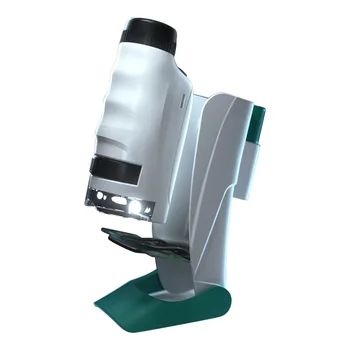 Портативный мини-микроскоп, карманный микроскоп с увеличением 60x-120x со съемным основанием, поддержка мобильного телефона для детских обучающих игрушек