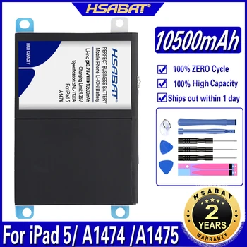 HSABAT A1484 Аккумулятор емкостью 10500 мАч для iPad 5 Air для iPad5 A1474 A1475 A1484 A1476 A1822 A1823 A1893 A1954 Батареи