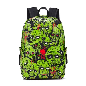 Зомби Скелет Череп Дизайнерская Женская мужская школьная сумка рюкзак Студенческая сумка для книг Ноутбук Ежедневный рюкзак Mochila Подарок для мальчиков и девочек