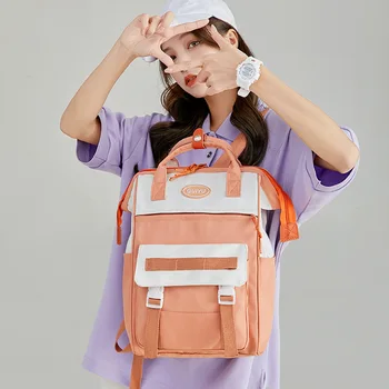 2023 Новый модный студенческий рюкзак, женская школьная сумка в Корейском стиле, многофункциональная дорожная сумка через плечо для девочек-подростков, рюкзак для ноутбука