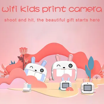 2,4-дюймовая камера мгновенной печати 1080P HD 4K Камера со встроенным термопринтером и аккумулятором емкостью 800 мАч Камера для записи видео для детей Ребенок