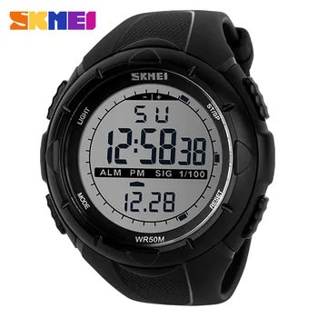 SKMEI 1025 Модные военные мужские часы Простые спортивные часы Мужские Устойчивые Водонепроницаемые цифровые наручные часы Будильник reloj hombre