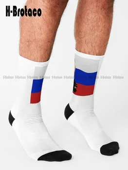 Путин. На российском флаге. Носки, удобные носки, лучшие спортивные носки для девочек, Harajuku, Gd, хип-хоп, мультяшные подростковые молодежные носки с цифровой печатью 360 °