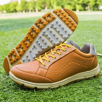 Новые мужские кроссовки для гольфа без шипов, роскошные кроссовки для гольфа, уличная удобная обувь для гольфа, Большой размер 39-48, мужская одежда для прогулок