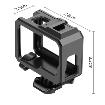 Корпус камеры для GoPro HERO9, черный АБС-пластик, рамка с рамкой, защитный чехол с пряжкой, базовое крепление и винт