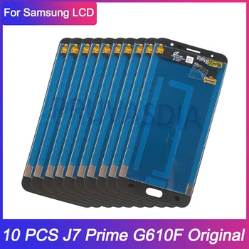 Оптовая продажа 10 ШТ. Для Samsung GALAXY J7 Prime G610F G610K G610L G610S Сенсорный ЖК-экран С Цифровым Преобразователем Дисплея Для Samsung G610