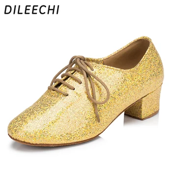 DILEECHI/ Женские туфли для латиноамериканских танцев на мягкой подошве; женские туфли для взрослых бальных танцев на каблуке 4 см
